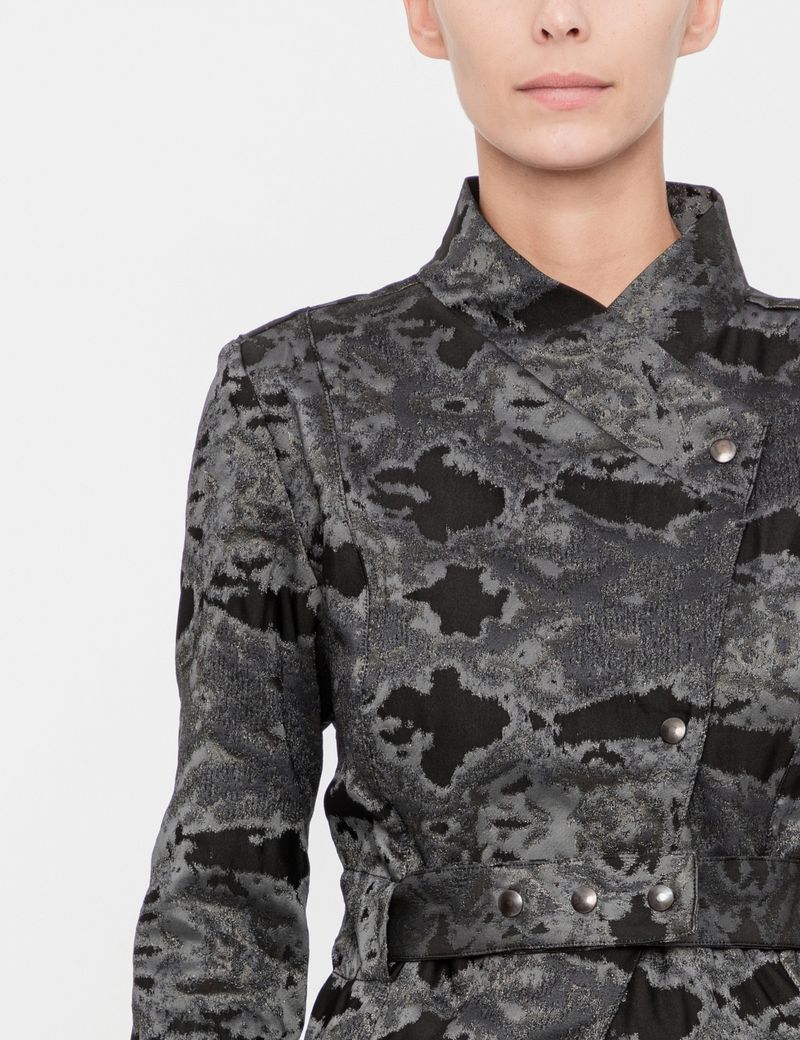 Sarah Pacini Camouflage jacket - raised collar