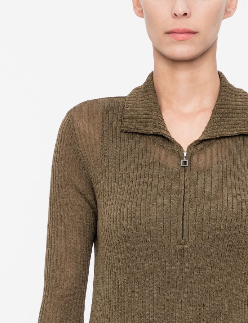 Sarah Pacini Merino wool sweater - polo collar