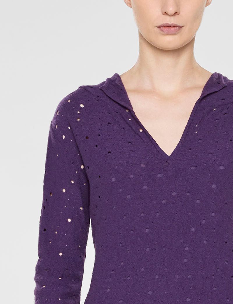 Sarah Pacini Taillierter sweater mit kapuze