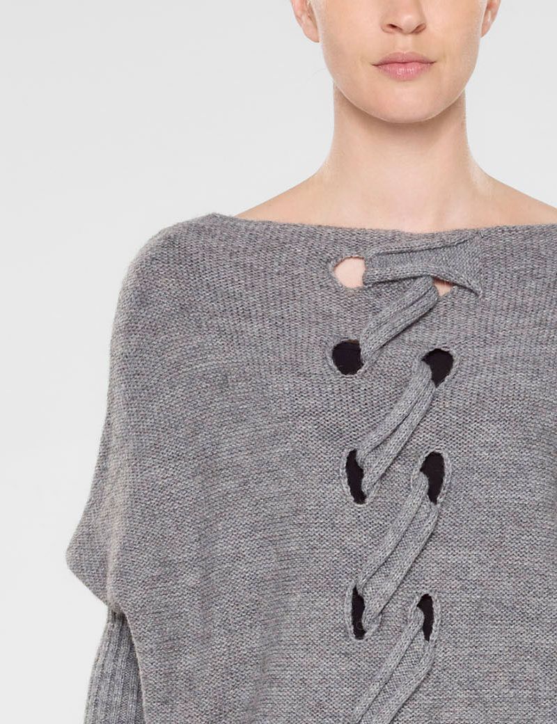 Sarah Pacini Langer sweater mit zopfmuster