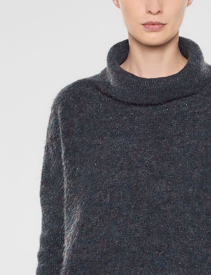 Sarah Pacini Funnel neck short sweater