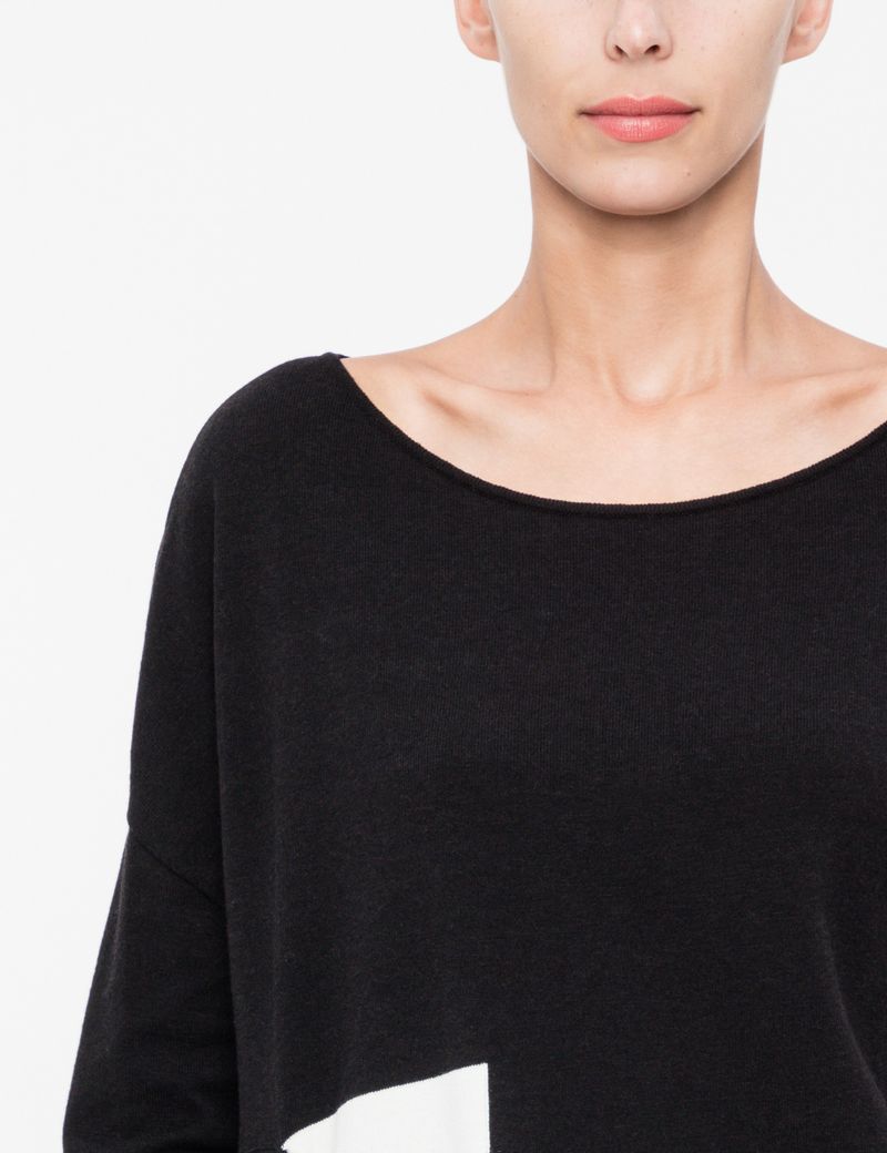 Sarah Pacini Graphic sweater - pocket detailing