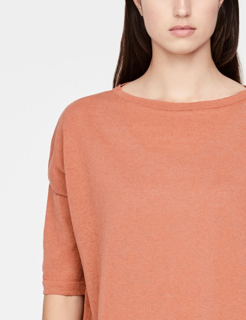 Sarah Pacini Linen-cotton sweater