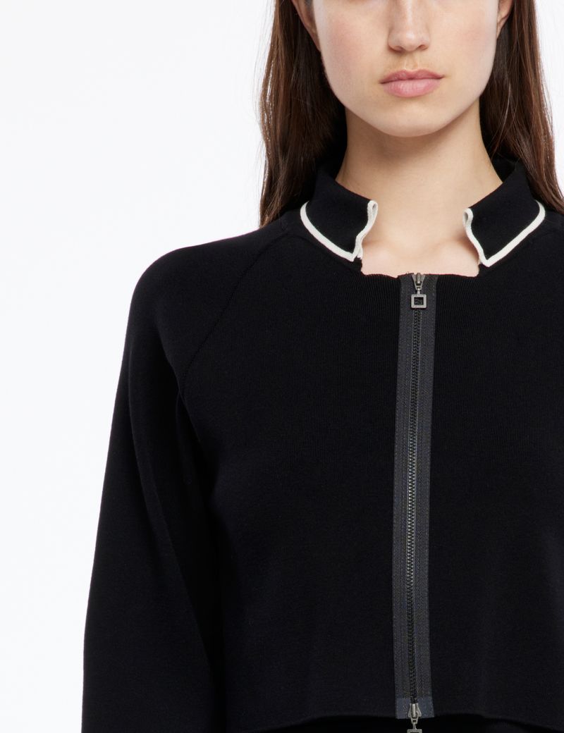 Sarah Pacini Cropped cardigan - cutout collar