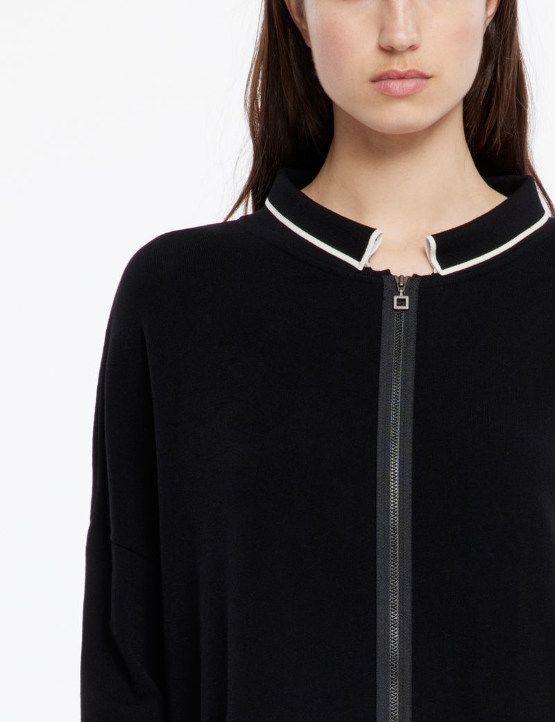 Sarah Pacini Long cardigan - cutout collar