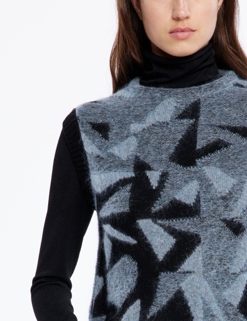 Sarah Pacini Jacquard sweater - sleeveless