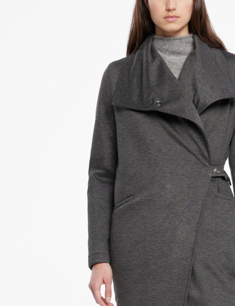 Sarah Pacini Jersey coat - chiné
