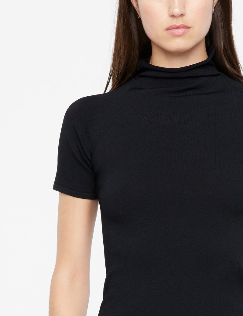 Sarah Pacini T-shirt en maille - col cheminé
