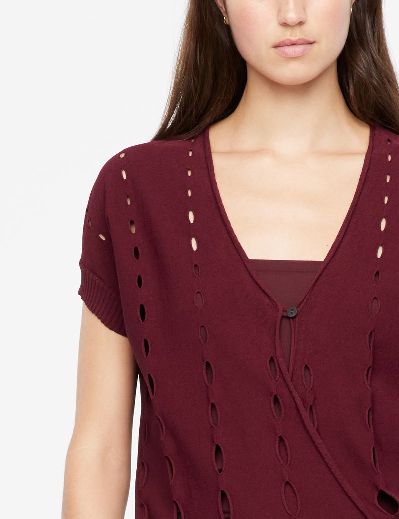 Sarah Pacini Buttoned sweater - openwork