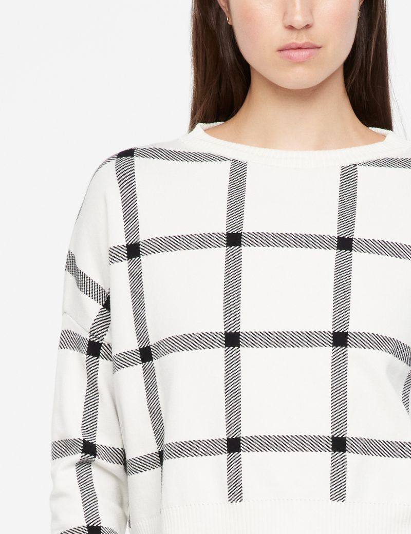 Sarah Pacini Cropped sweater - checkered