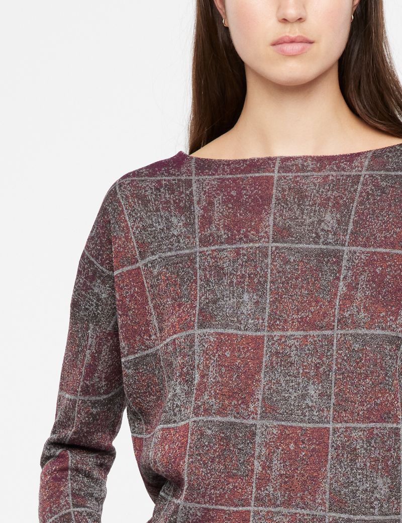 Sarah Pacini Pullover im Schachbrettmuster - frosted
