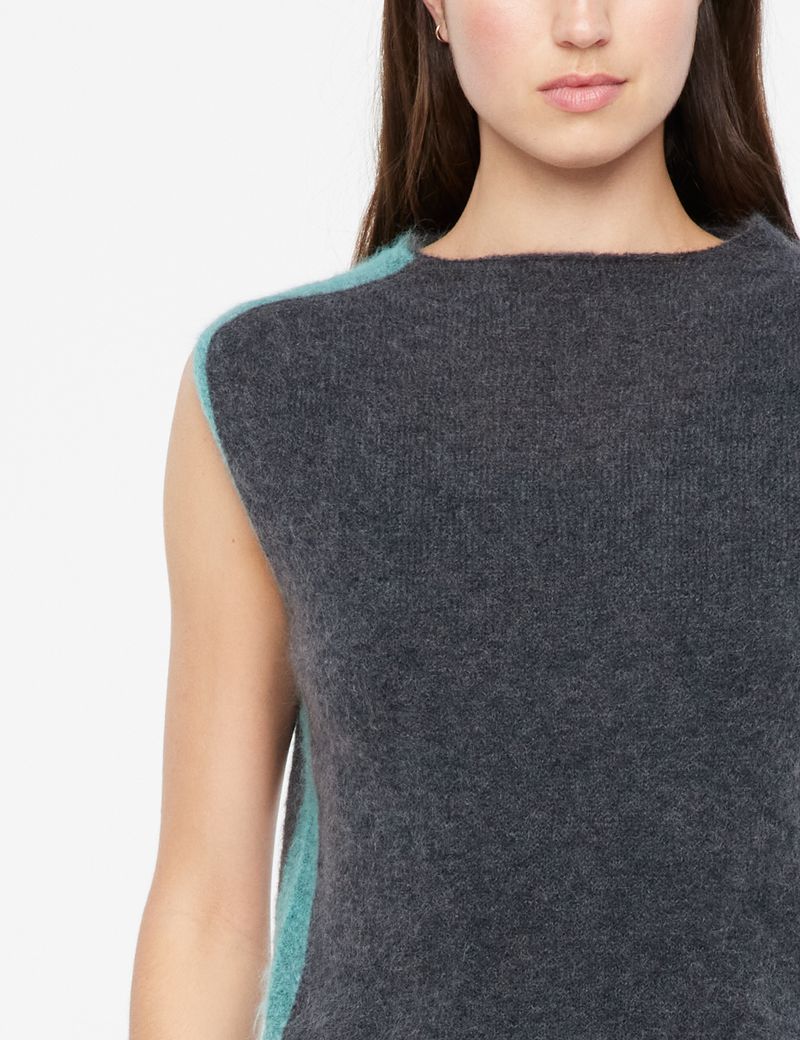 Sarah Pacini Tweekleurige trui - mouwloos