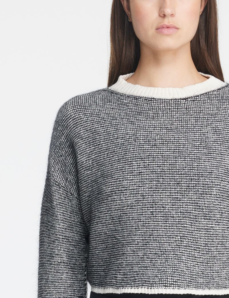 Sarah Pacini Cropped sweater - micropattern
