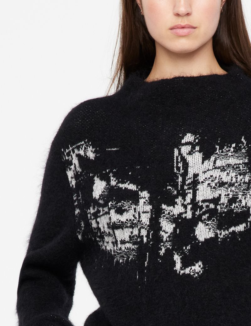 Sarah Pacini Long sweater - metal motif