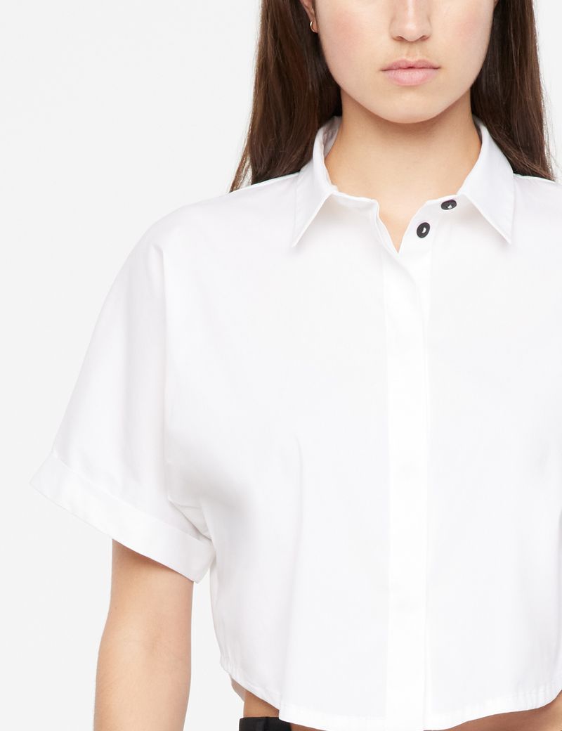 Sarah Pacini Cotton poplin shirt - cropped