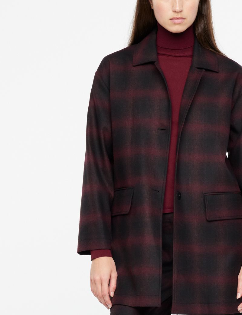 Sarah Pacini Overcoat - checkered flannel