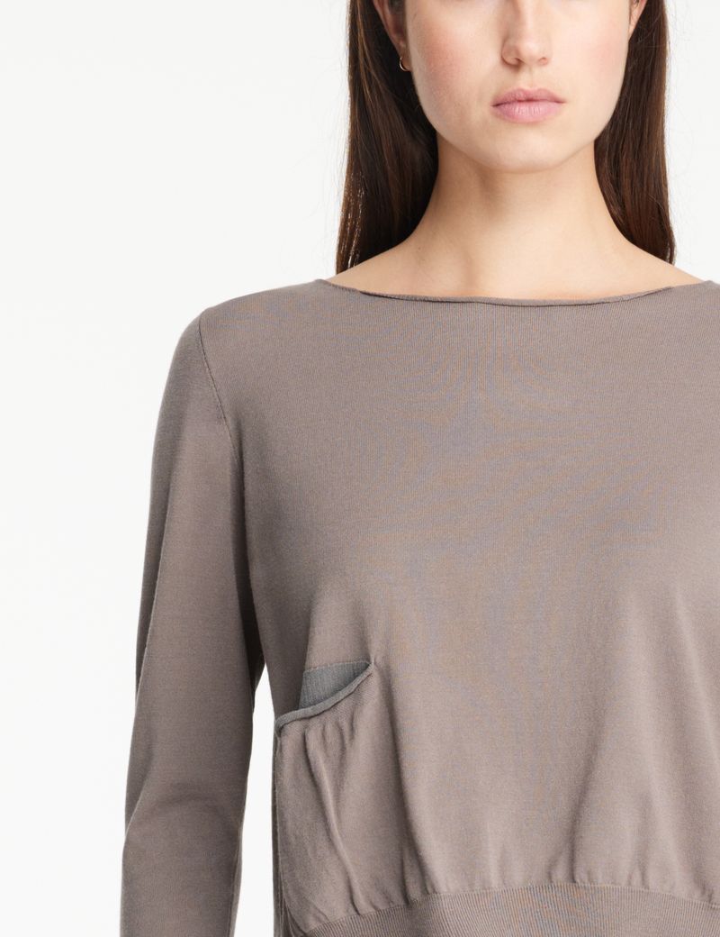 Sarah Pacini Sweater - gathered pocket