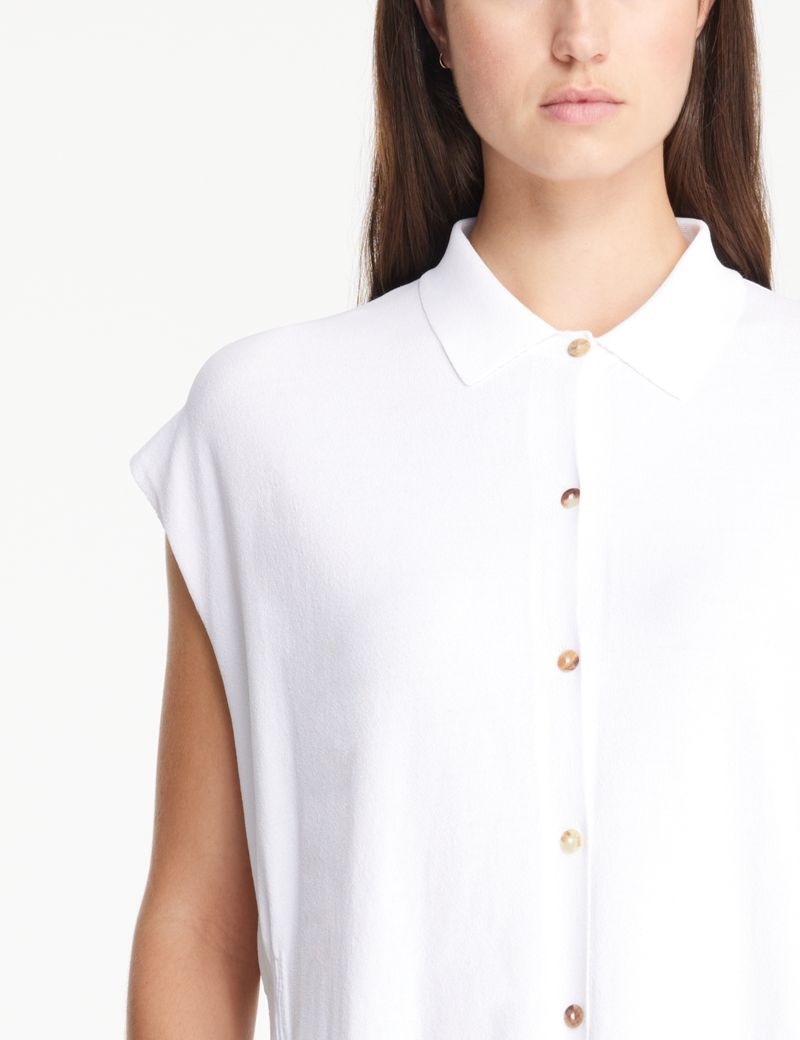 Sarah Pacini Mouwloos shirt - zijsplitten