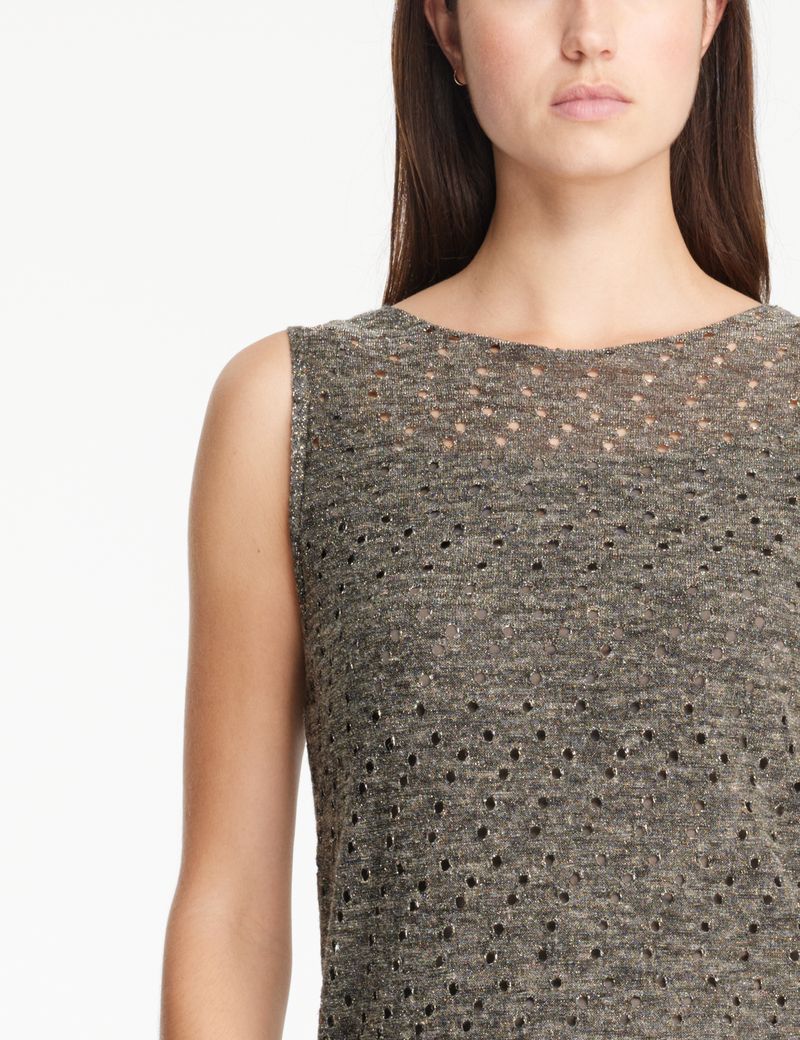 Sarah Pacini Perforated sweater - sleeveless