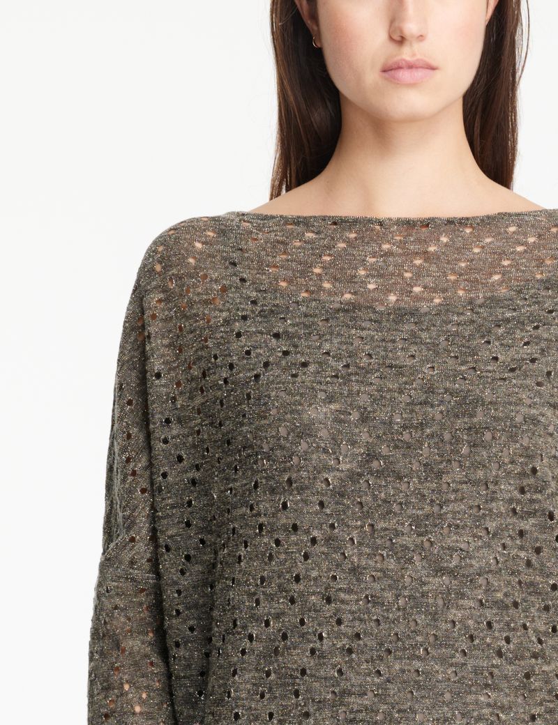 Sarah Pacini Perforated sweater - boatneck