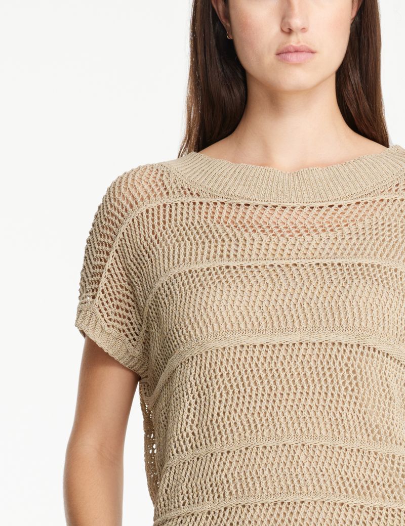 Sarah Pacini Mesh sweater - cap sleeves