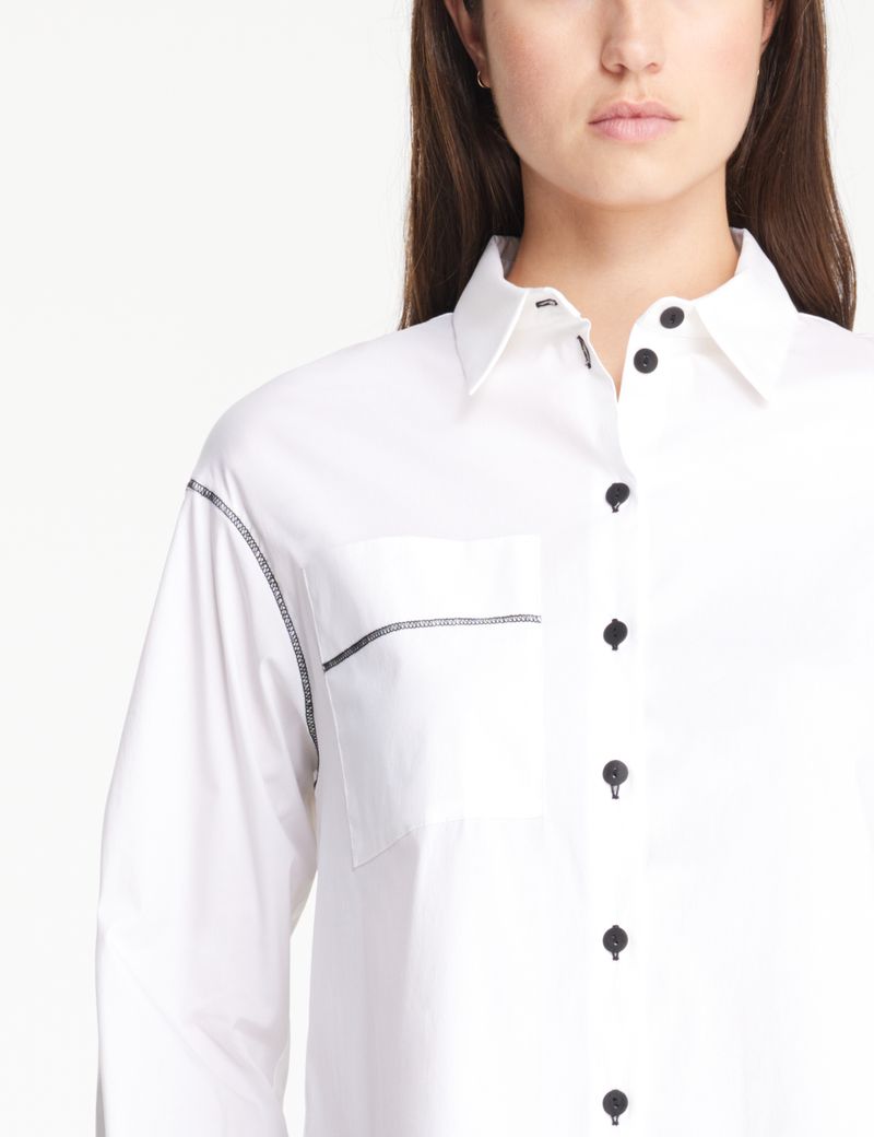 Sarah Pacini Cotton poplin shirt - long