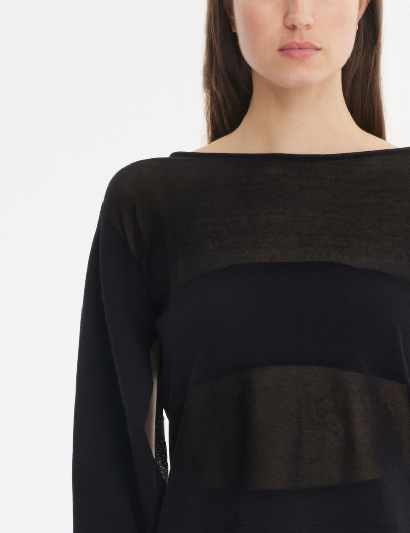 Sarah Pacini Bicolor sweater - sleeve slits