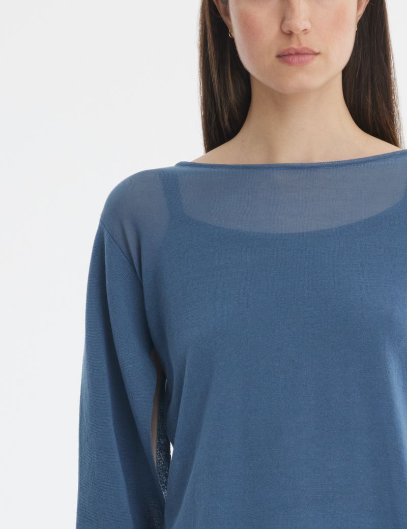 Sarah Pacini Bicolor sweater - sleeve slits