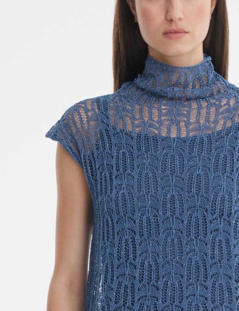 Sarah Pacini Crochet sweater - cap sleeves