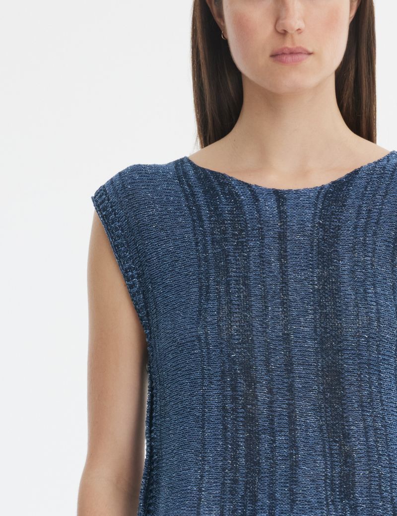 Sarah Pacini Mottled sweater - sleeveless