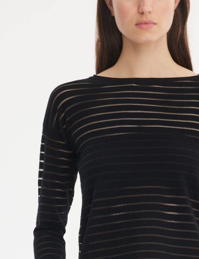 Sarah Pacini Fitted sweater - sheer stripes