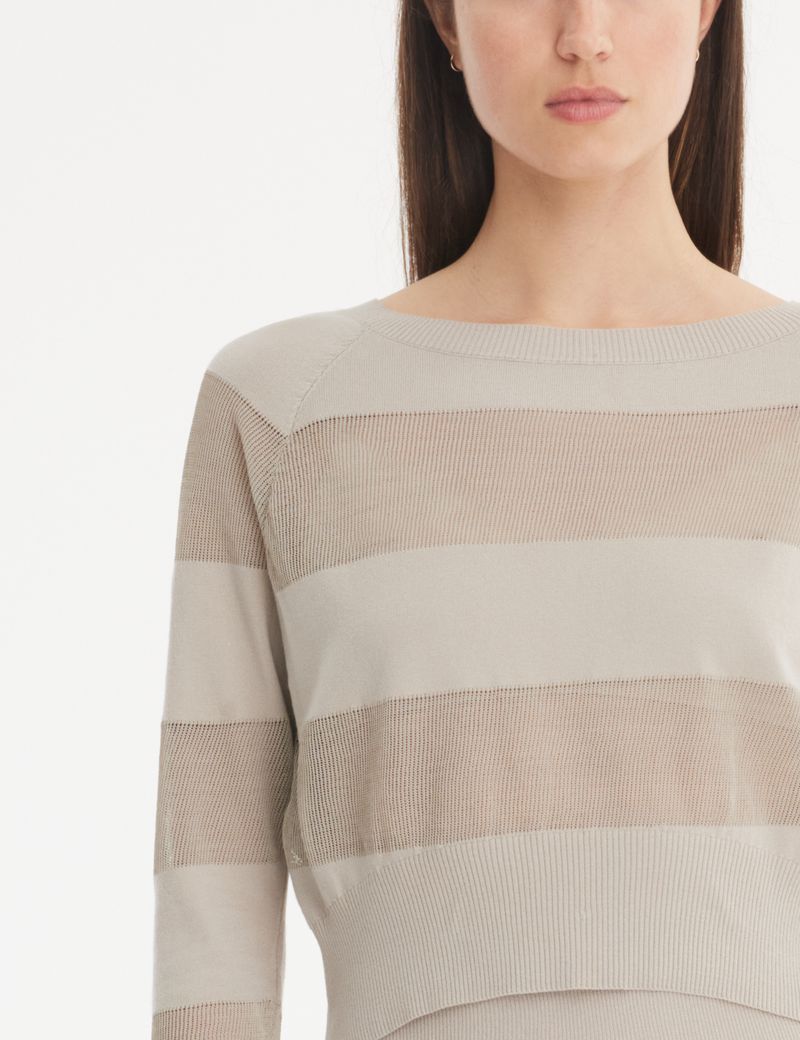 Sarah Pacini Cropped sweater - irregular stripes