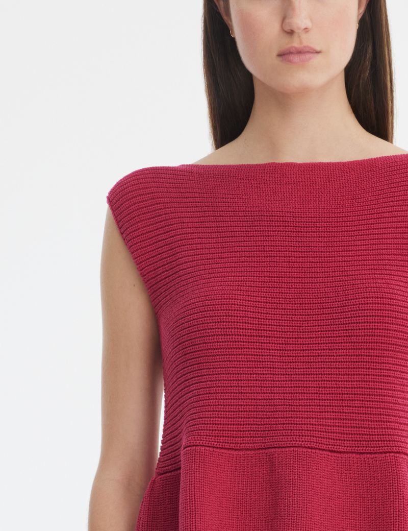 Sarah Pacini Mako cotton sweater - sleeveless