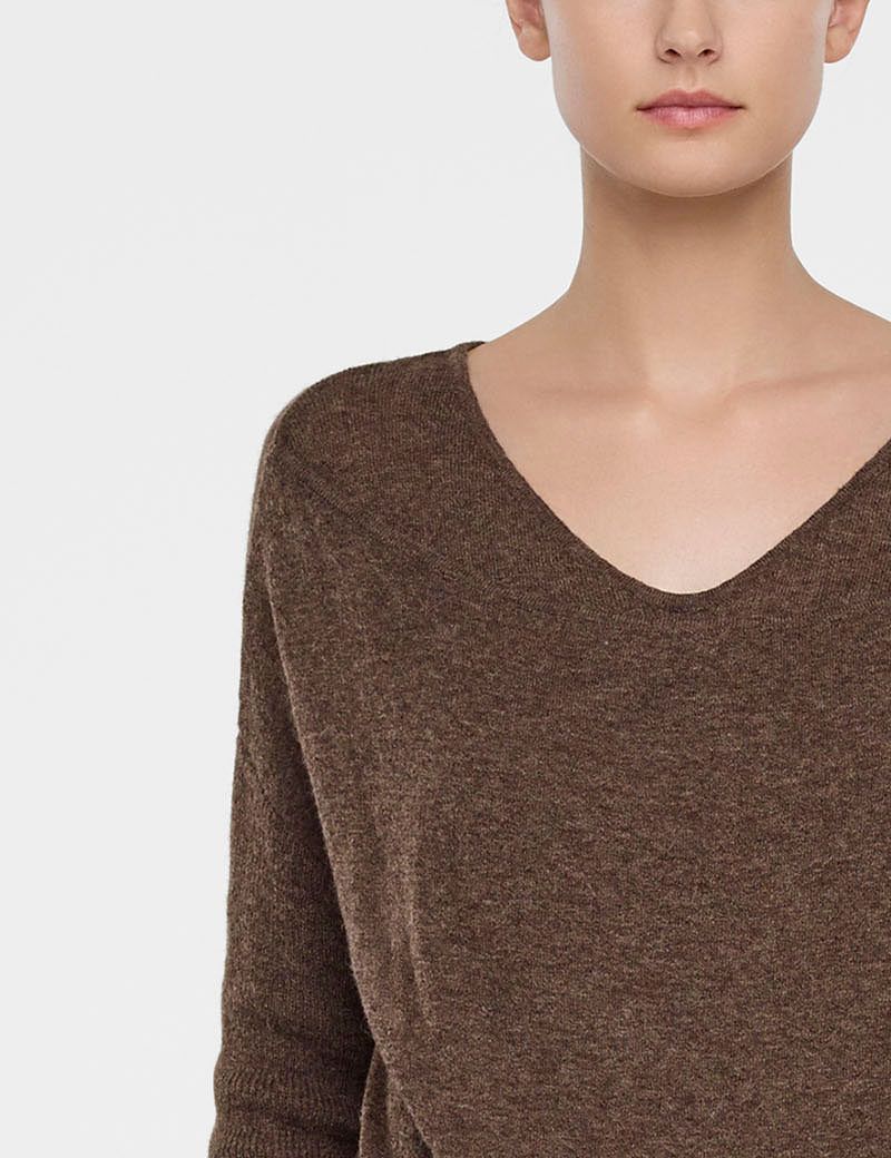 Sarah Pacini V-neck sweater with front panel