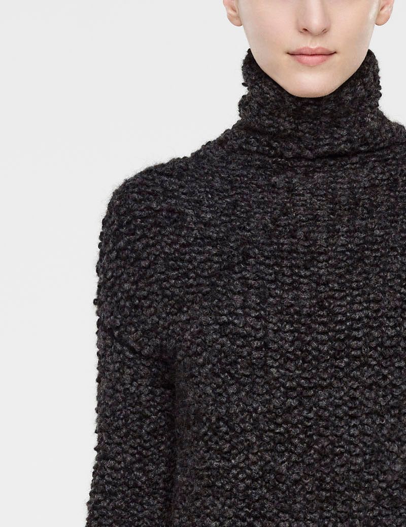 Sarah Pacini Textured soft alpaca sweater