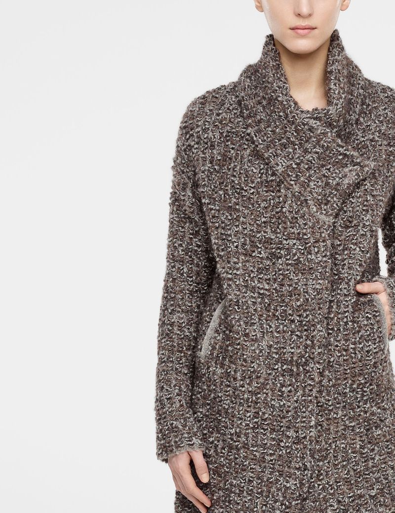 Sarah Pacini Textured soft alpaca cardigan