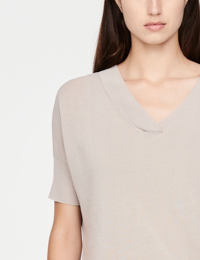 Sarah Pacini Mako cotton sweater - short sleeves