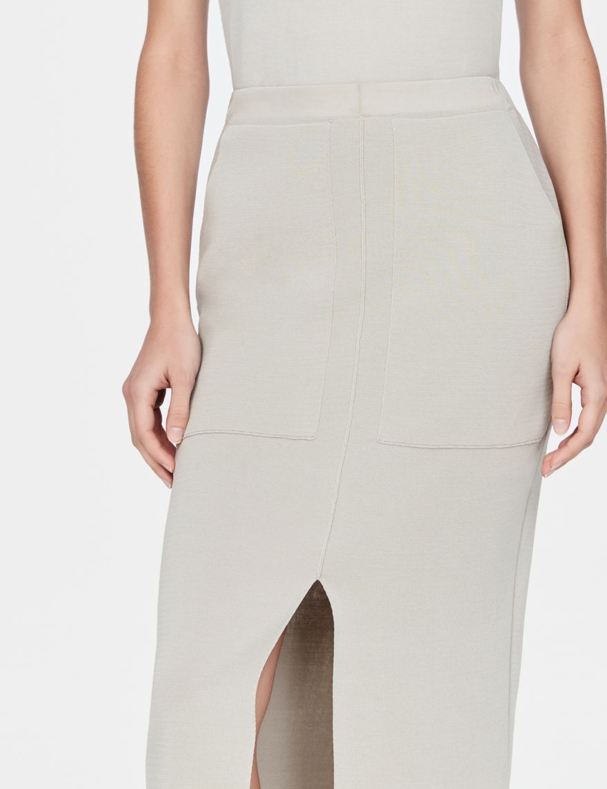 Sarah Pacini Mako cotton skirt - slit
