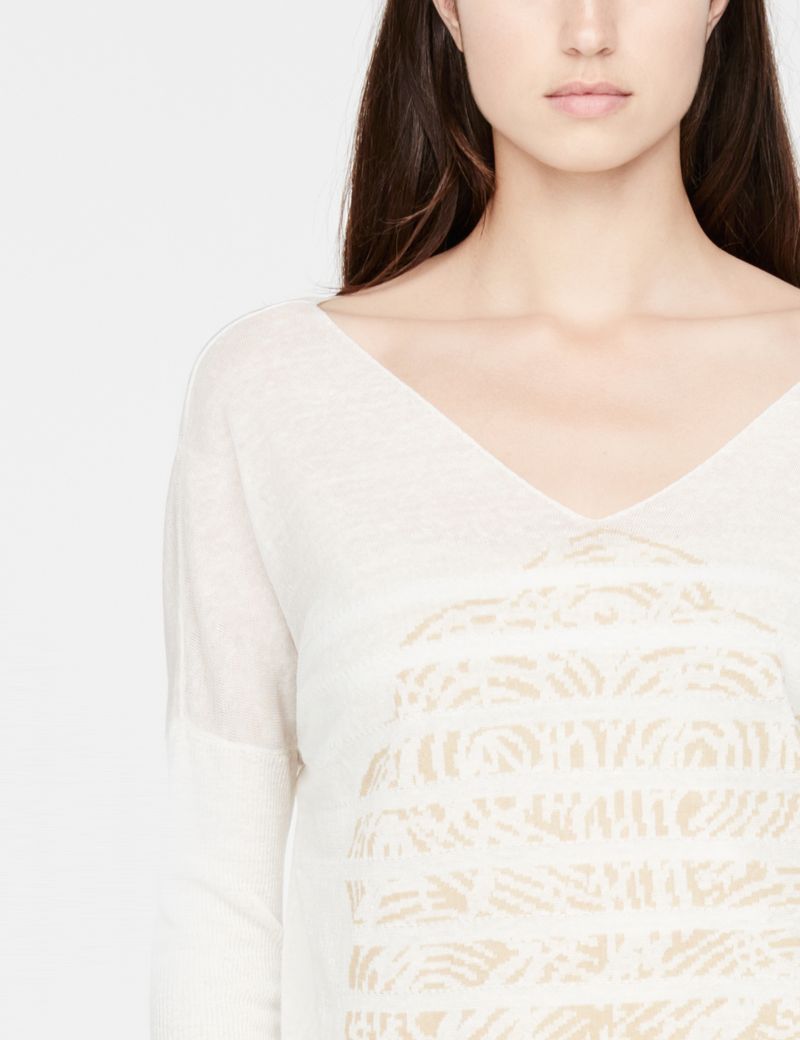 Sarah Pacini Linen sweater - full sleeves