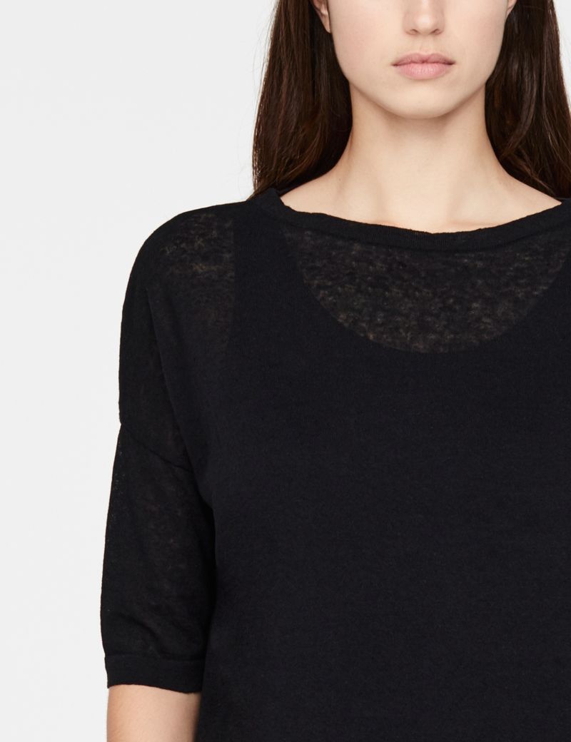 Sarah Pacini Linen-cotton sweater