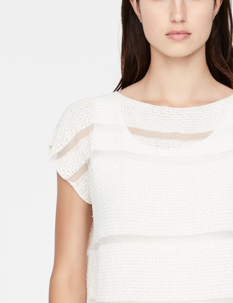 Sarah Pacini Cap sleeve sweater - star-stitch