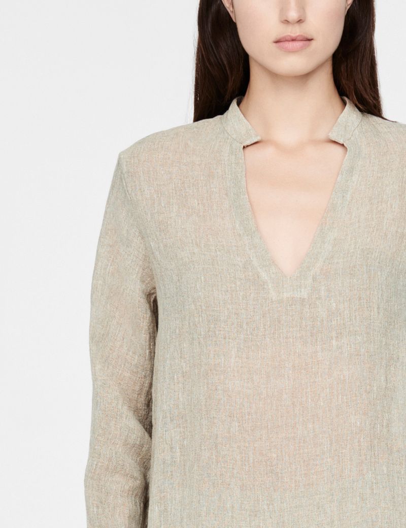 Sarah Pacini Linen shirt - rustic weave