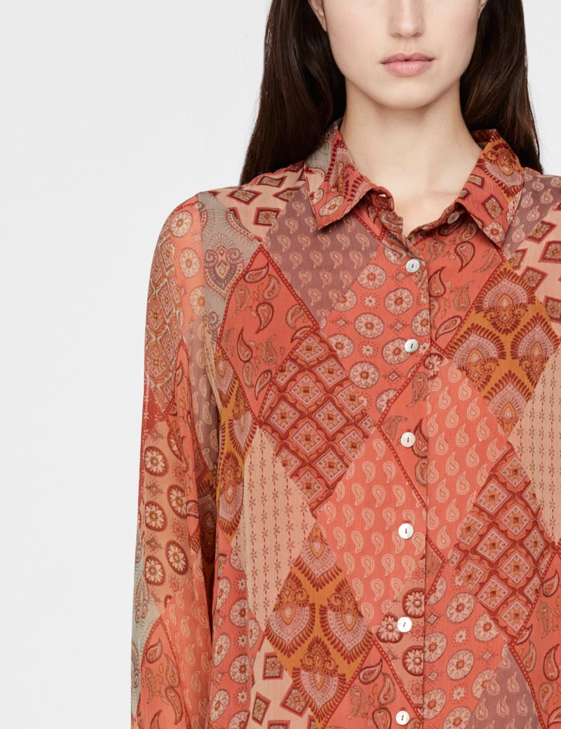 Sarah Pacini lang hemd - patchwork