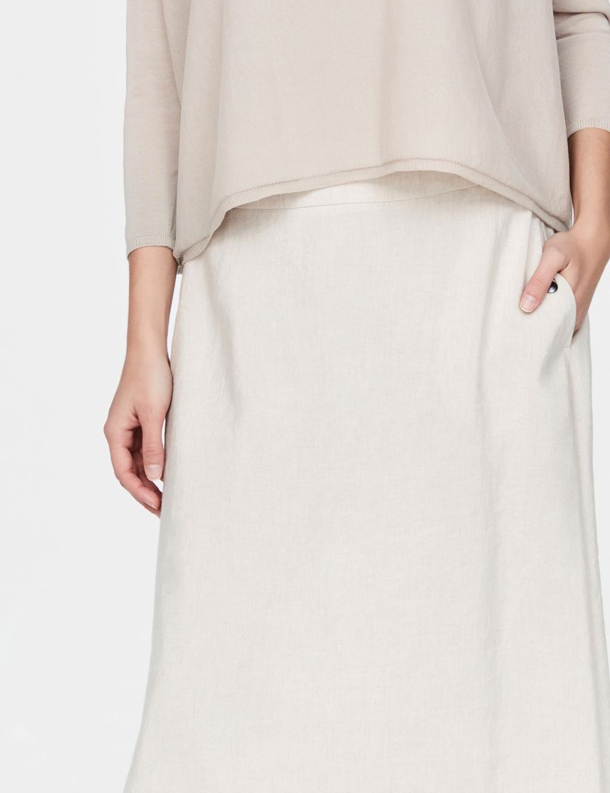Sarah Pacini Linen skirt - smock details