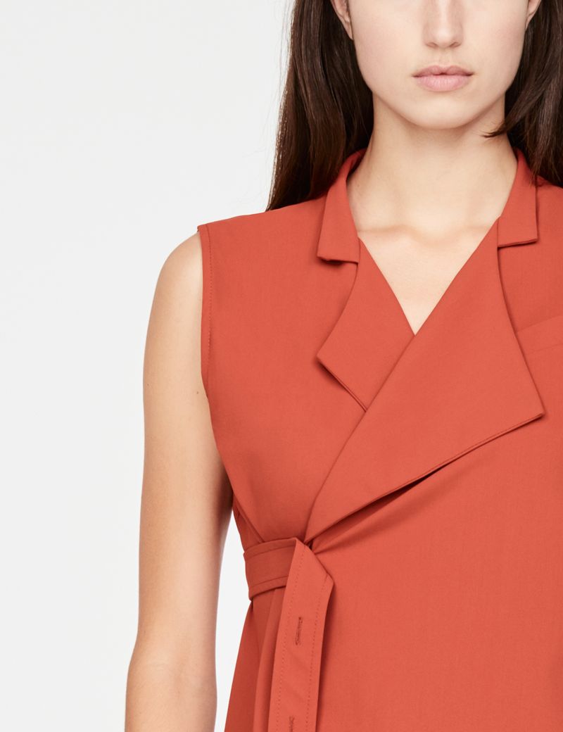 Sarah Pacini Sleeveless jacket - asymmetric