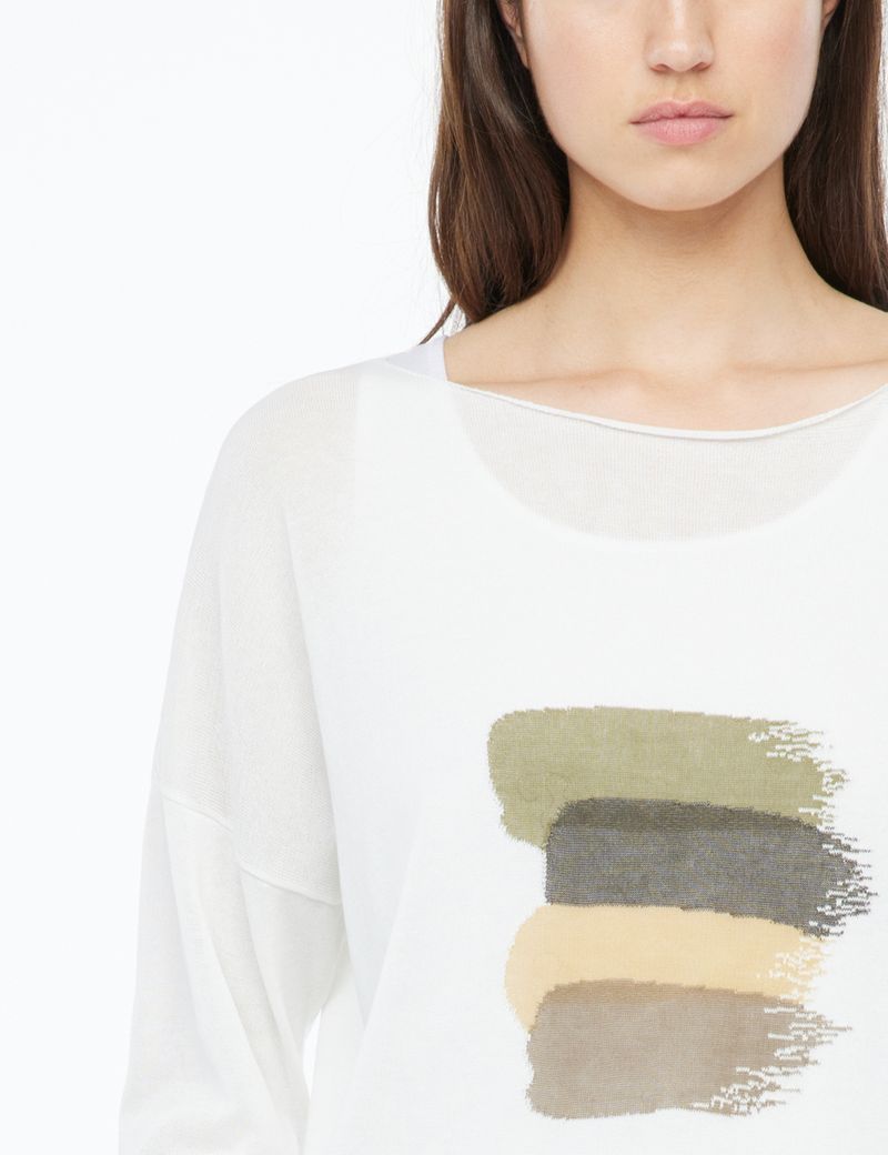 Sarah Pacini Cropped sweater - brushstrokes