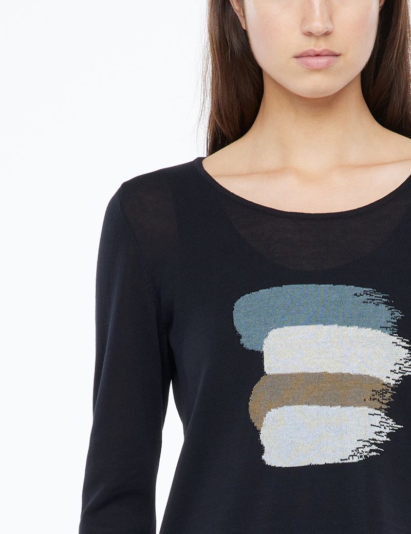Sarah Pacini Sweater - brushstrokes