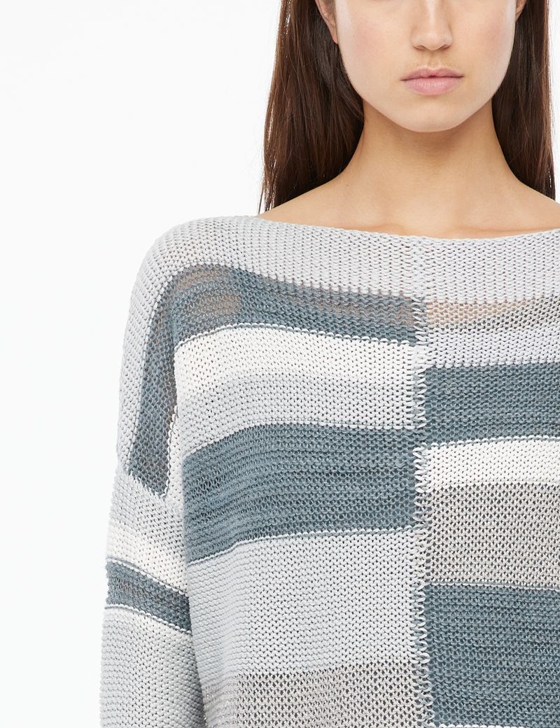 Sarah Pacini Patchwork sweater - boatneck