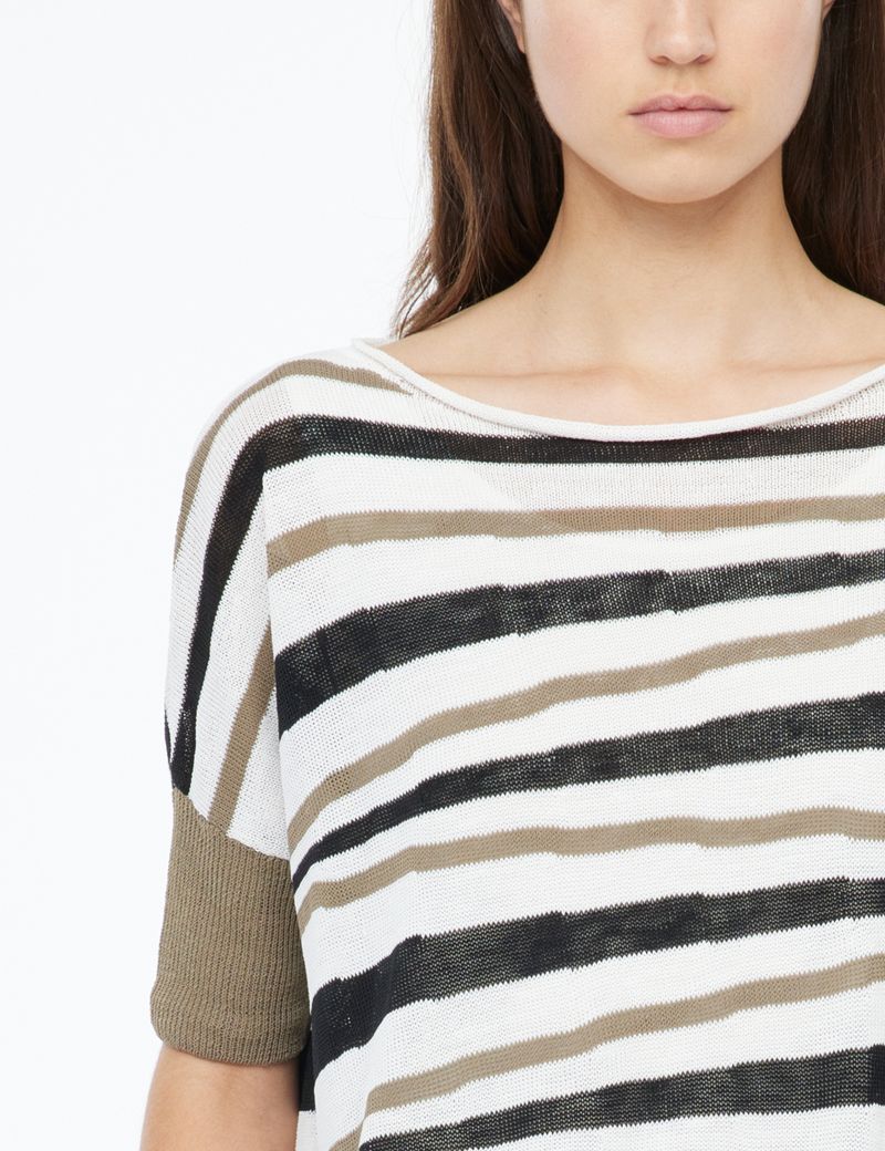 Sarah Pacini Long sweater - dynamic stripes