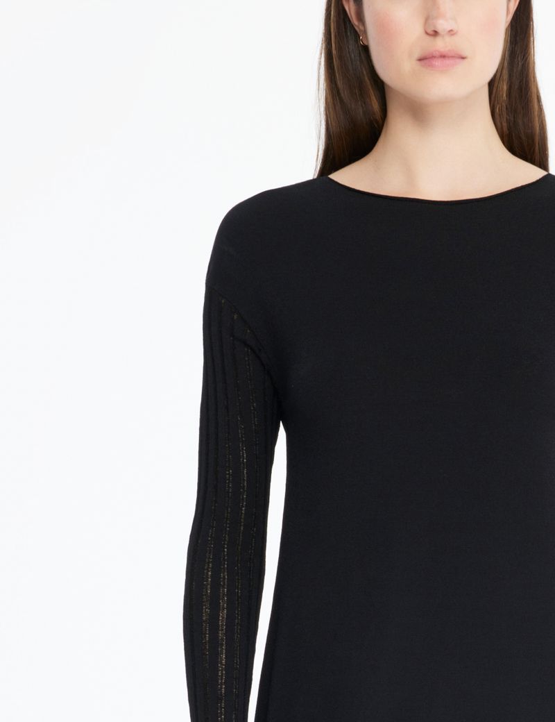 Sarah Pacini Laced Ribbing Dress